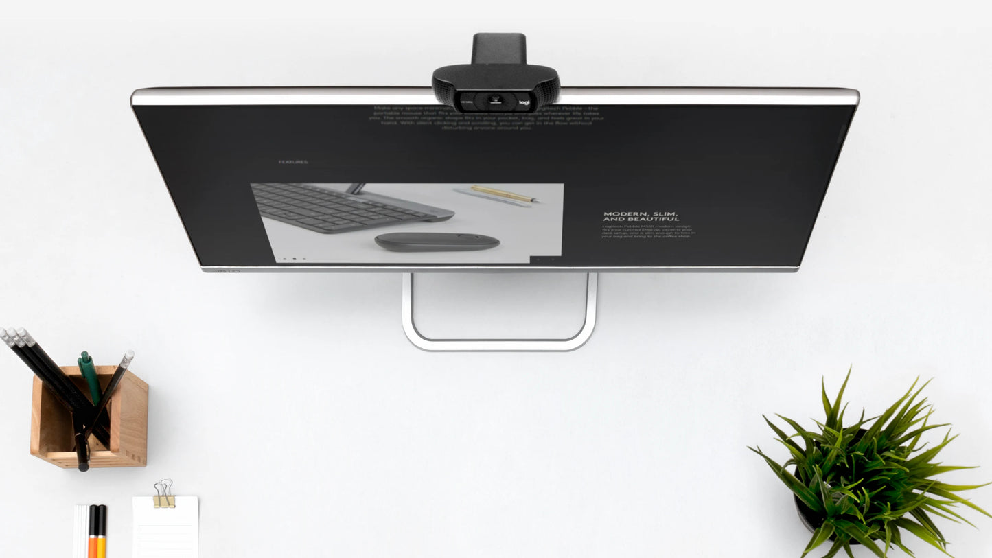 Logitech C920s Pro HD Webcam Full HD كاميرا مع غطاء خصوصية