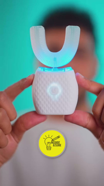 فرشاة أسنان كهربائية ذاتية التنظيف U-Shape بتقنية الاهتزاز 48000 – تبييض وتنظيف 360°